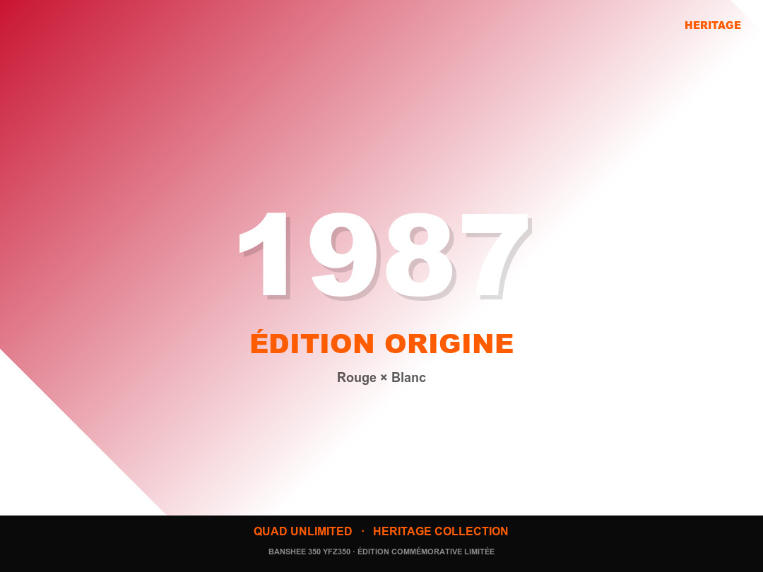 Body Kit Heritage Banshee 350 — Édition Origine 1987 (Rouge/Blanc)